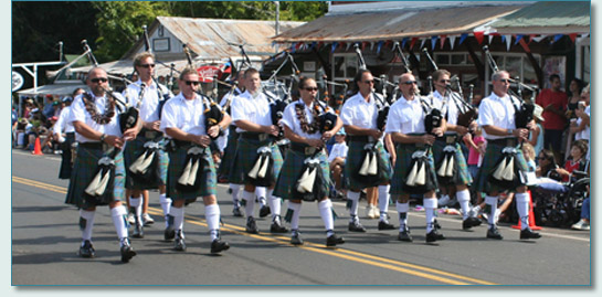 Maui Celtic *ipes and Drums in the Makawao 4th July Parade '06