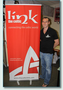 Andrew Morris the Celtic Link sponsor of Lowender Peran 2011, Perranporth Cornwall