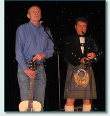 Archie Fisher and Hamish Burgess on Robert Burns Night on the irish Music Cruise 2010