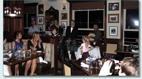 The Asher family at Robert Burns Night, Fleetwoods on Front St, Lahaina, Maui. Jan 25th 2013