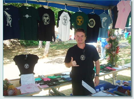 Hamish at the Maui Celtic booth at Barryfest 2010