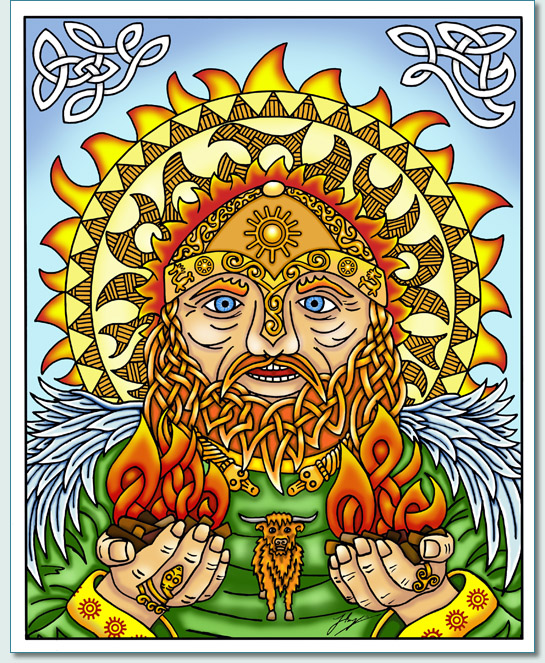 'BEL' the Celtic Sun God by Hamish Burgess © 2013