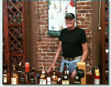 Chuck Wall at the Friends of St.Patrick Society Whiskey Tasting at the Celtic Room at O'tooles Pub, Honolulu