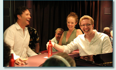 Ciaran Sheehan, Hanneke Cassel, and Andy May on the Irish Music Cruise 2012