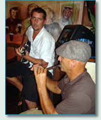 Clint Burdick and Bud Clark at Mulligans at the Wharf, Lahaina, Maui