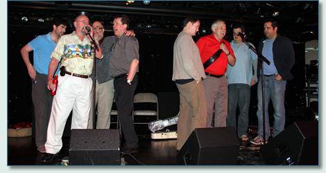 Kevin Evans and Brian Doherty, and guests on the Irish Music Cruise 2012
