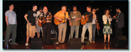 Kevin Evans and Brian Doherty, and guests on the Irish Music Cruise 2010