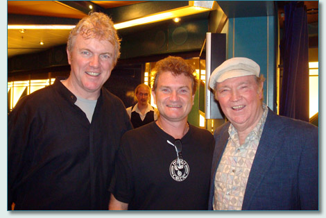 Gabriel Donohue, Hamish Burgess and Liam Clancy, Irish Music Cruise 2009
