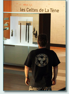 Hamish Burgess of Maui Celtic at the Latenium museum of the La Tene culture, Neuchatel