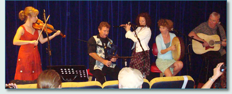 Hanneke Cassel, Hamish Burgess, Shannon Heaton, Aoife Clancy and Robbie O'Connell - Irish Music Cruise 2009