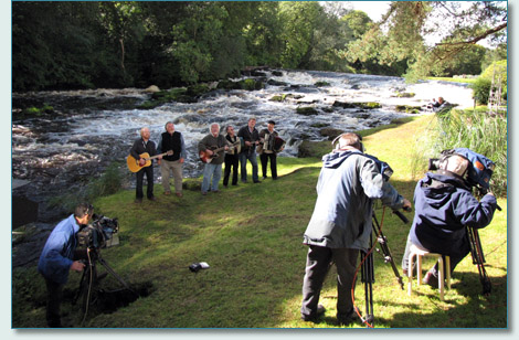 The Irish Rovers film-shoot at Galgorm Manor, on the River Maine, Co.Antrim - filmed by Red Box Media Productions