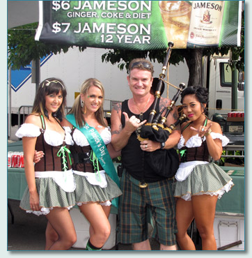Hamish with the Jameson's Girls, Honolulu St.Patrick's Day Blockparty 2011