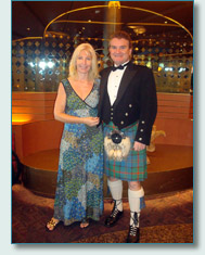 Jennifer Fahrni and Hamish Burgess - fromal dinner night - Irish Music Cruise 2011