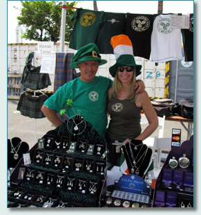 Jim MacIntosh and Jennifer at the Maui Celtic booth - March 2010