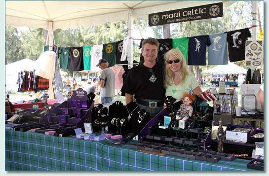 Maui Celtic booth at the Hawaiian Scottish Festival 2012