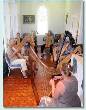 Philip Boulding of Magical Strings, Harp workshop in Kula, Maui, February 2012