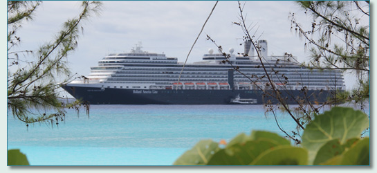 MS Nieuw Amsterdam off Half Moon Bay, Bahamas