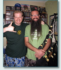 Sean O'Donnell and Mike Katz of the Battlefield Band, Mana'o Radio Studios, Wailuku, Maui, January 2011