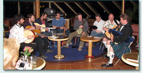 Máirtín de Cógáin, Makem & Spain Brothers, Seamus Kennedy and Hamish Burgess - Irish Music Sesiion Cruise to Alaska May 2011