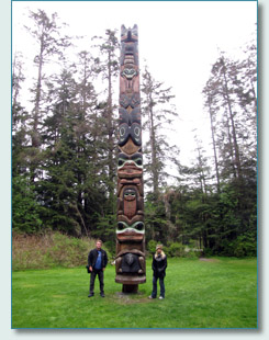 The Battle of Sitka site and Memorial Totem pole, Totems National Park, Sitka, Alaska - May 2011