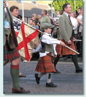 A young Bruce on The Clan Parade at The Gathering 2009, Edinburgh