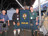 Clan Douglas (image 60) Hamish Douglas Burgess and Rev.Dr.Murray Frick with the Clan Douglas banner at the Castle Esplanade