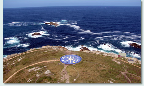 Celtic compass rose, La Coruna, Galicia, Spain