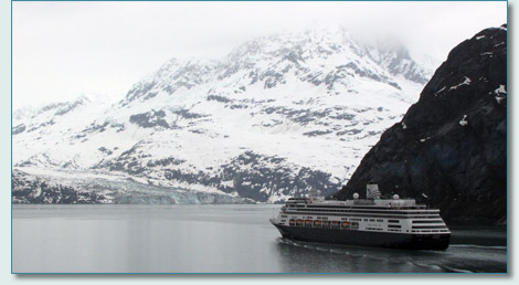 Holland America ship, Glacier Bay Alaska - May 2011