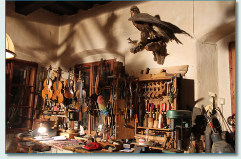 Arnold Lobisser's workshop in the Brauhaus, Hallstatt, Austria