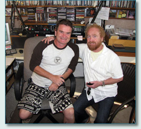 Hamish Burgess and George Millar of the Irish Rovers - Mana'o Radio studios, Wailuku, Maui - Feb 2011
