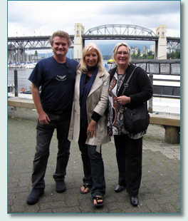 Hamish Burgess, Jennifer Fahrni and Maura de Freitas of the Celtic Connection newspaper, in Vancouver June 2011
