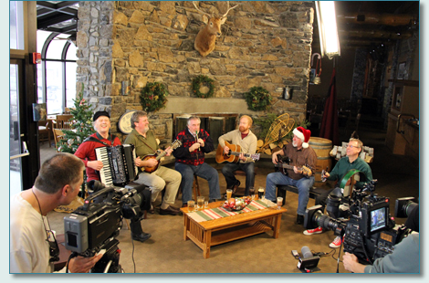 The Irish Rovers Christmas Special filming at Sunshine Lodge, Banff, Alberta - November 2011