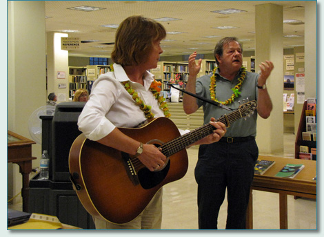 Isla St.Clair & Patrick King at the Hawaii State Library, Honolulu