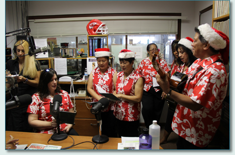Hawaiian Christmas singers of the Ka'anapali Beach Hotel on the Aloha Friday Show - Dec 16th 2011