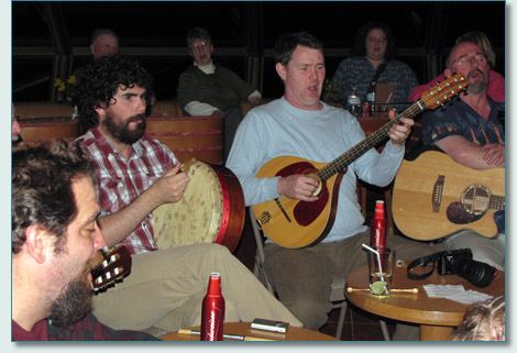Mickey Spain, Máirtín de Cógáin, Rory Makem and Seamus Kennedy, Irish Music Session at Sea to Alaska - May 2011