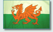 Welsh flag. The red dragon (Y Ddraig Goch)